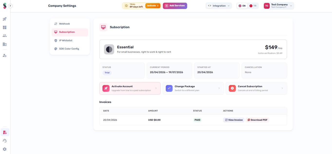 Select a subscription plan