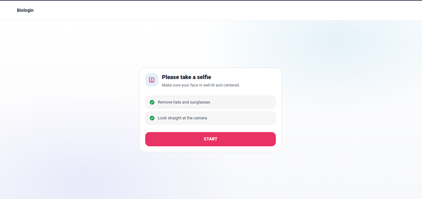 BioLogin intro card