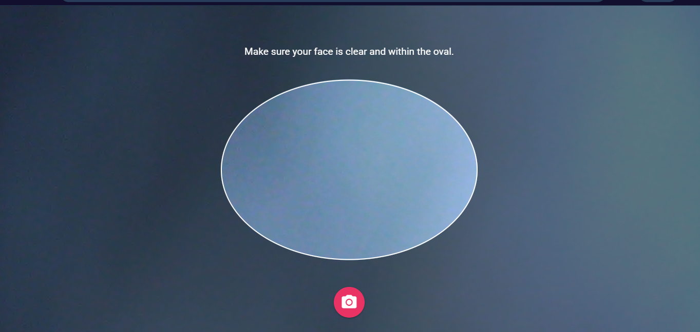 BioPay capture screen