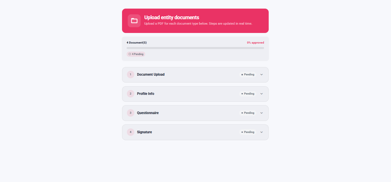 Entity information form