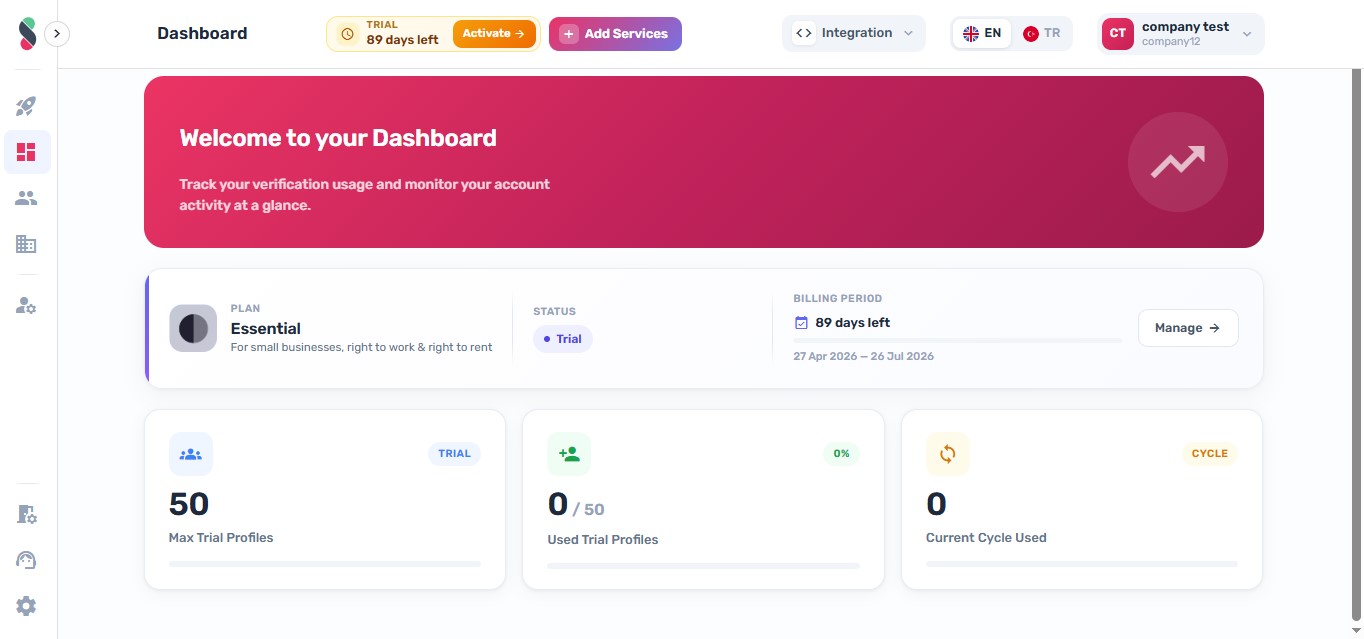 Navigate to the Amani Studio dashboard
