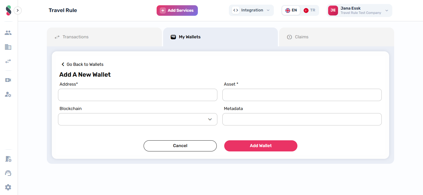 Create wallet